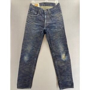 Naked & Famous Men's 28 The Toxic Avenger Slub Indigo Denim Jeans Button 2020